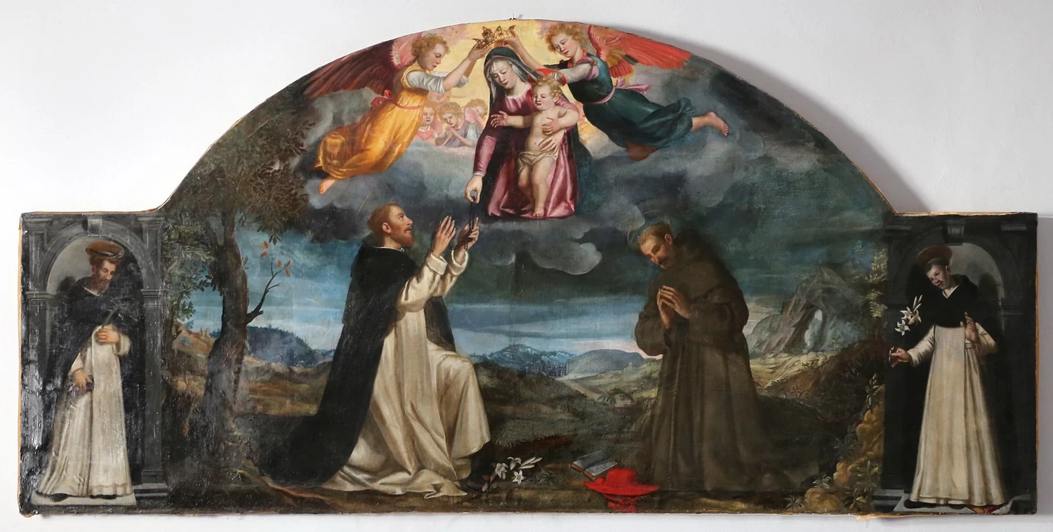 Madonna del Rosario con i ss. Domenico, Bonaventura, pietro martire e altro domenicano - Convento di Santa Maria Novella